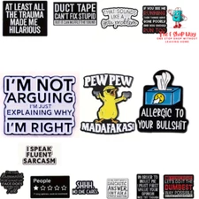 Funny Enamel Pin Badge - Choose Style- more in listing