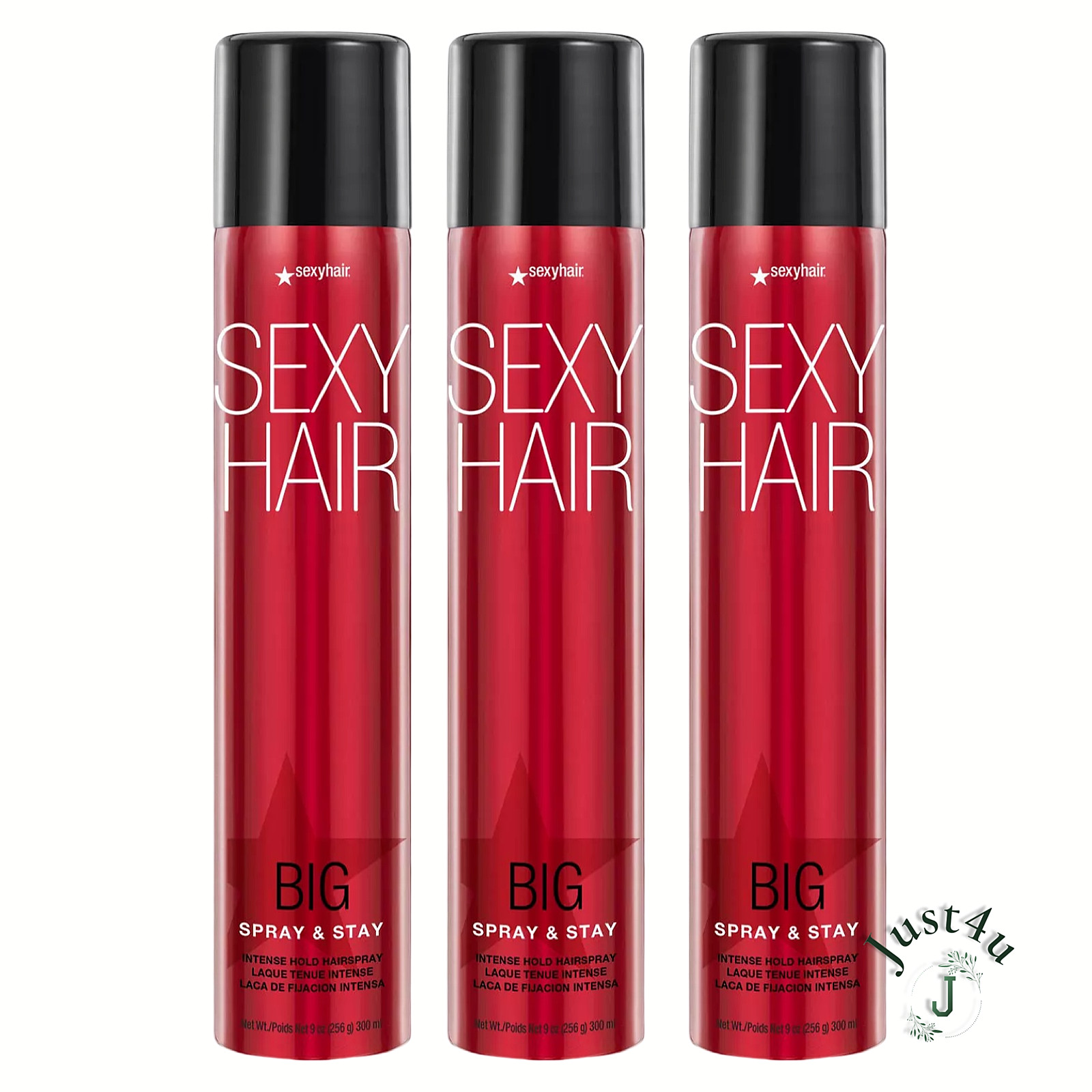& Stay Intense Hold Hairspray, 9oz. (3cans)