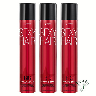 Big Sexy Hair Spray & Stay Intense Hold Hairspray, 9oz. (3CANS)