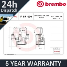Fits Iveco Daily 2014- 2.3 D 3.0 Brembo Rear Left Brake Caliper #3