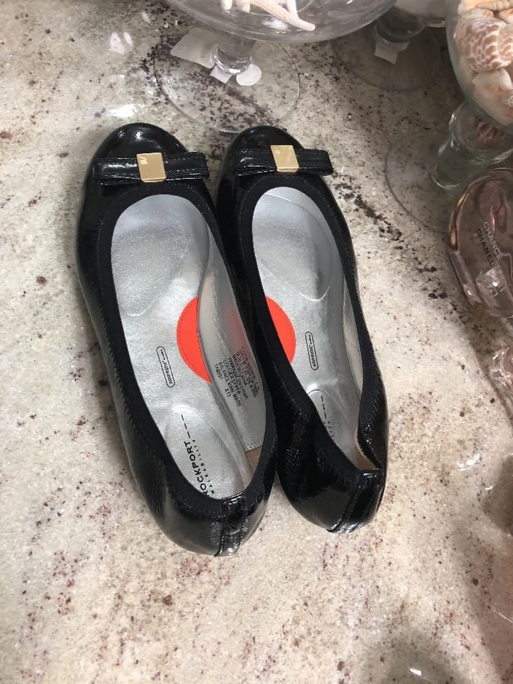 Rockport Walkability Mocasines Ballet Arco Mujer 9.5 Patente Adidas adiPRENE Foto 4 de 4