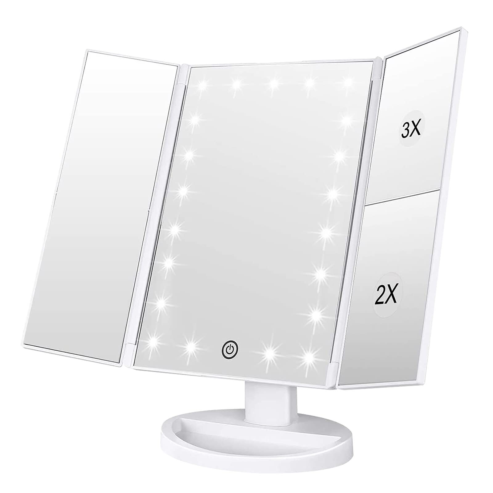 Makeup Mirror with 21 LED Lights,Power Supply Modes, Adjustable Touch Screen ...-image