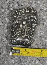 Unger Bros. "Cherubs ,Putti" Antique Sterling Silver Match Safe/Vesta,
