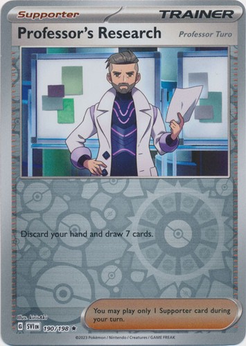 Professor's Research 189/198 Holo Rare Scarlet & Violet Base Set Pokémon TCG 