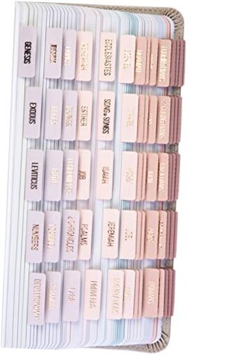 Rose Gold Laminated Bible Tabs for Journaling and Study-image