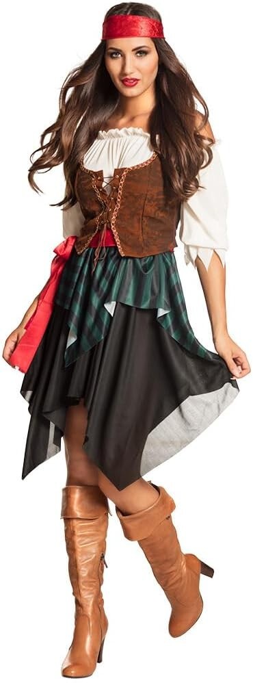 Ladies Pirate Storm Swashbuckler Pirate Wench Fancy Dress Costume