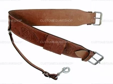 BARREL SADDLE REAR CINCH WESTERN HORSE ROPING PLEASURE TOOLED LEATHER BACK GIRTH