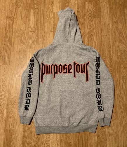 JUSTIN BIEBER scopo World Tour Ufficiale Felpa Con Cappuccio Felpa Taglia  Small Uomo | eBay