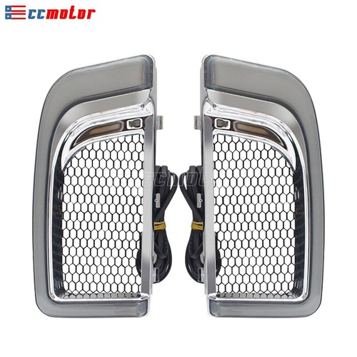 LED Fairing Lower Grills Running Turn Signals Light For Harley Road Glide FLTRU - Picture 9 of 11