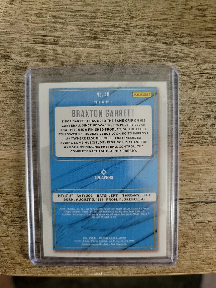 2021 Diamond Kings Braxton Garrett Framed Blue - Image 2 of 2