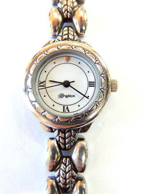 Vintage Women\'s Watch Lot Brighton Geneva Quartz Mixed Fashion Watches Need Bat Brighton Womens Watch Geneva Leather Strap Wrist Size 5.5”-7  main image 4