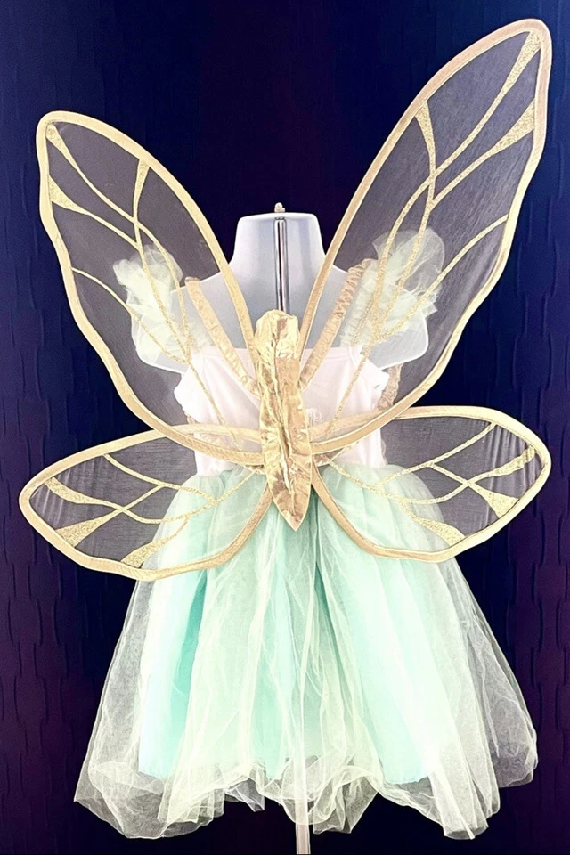 Disfraz de Hada Mariposa Pottery Barn Niñas Retiradas Como Nueva 2 piezas con Alas Talla 3T Foto 2 de 3