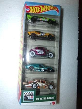 Hot Wheels 2025 Newest 5 pack HW Retro Racers with GT-Scorcher VHTF
