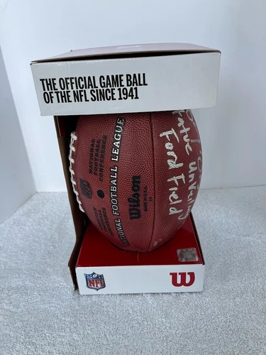 Barry Sanders Autographed Football Ford Field Statue Unveiling- Rare #1 of 20