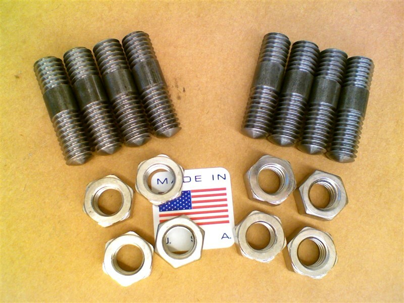 0129 Harley JD Cylinder Studs/Nuts (16pcs) 1903-1930 Harleys