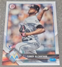 2018 Bowman Sandy Alcantara Rookie RC #37 Miami Marlins Cy Young Award Winner 