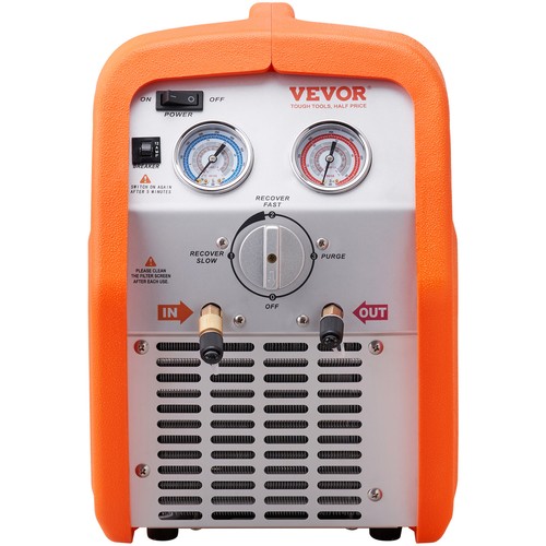 VEVOR Portable 3/4 HP Refrigerant Recovery Machine for Vapor Liquid Refrigerant - Picture 9 of 12