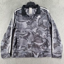 Adidas Track Jacket Boys Extra Large 18 20 Camo Tricot Training Logo Full Zip