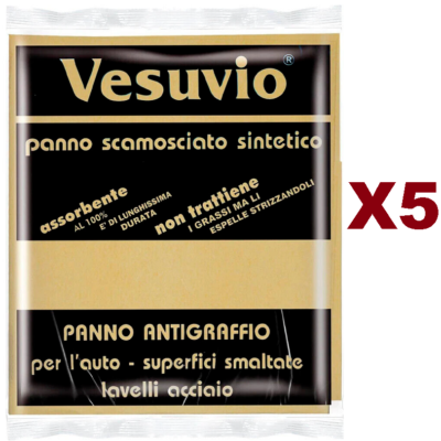 PANNO VESUVIO PVA SCAMOSCIATO SINTETICO 59x45CM ANTIGRAFFIO AUTO PAVIMENTI