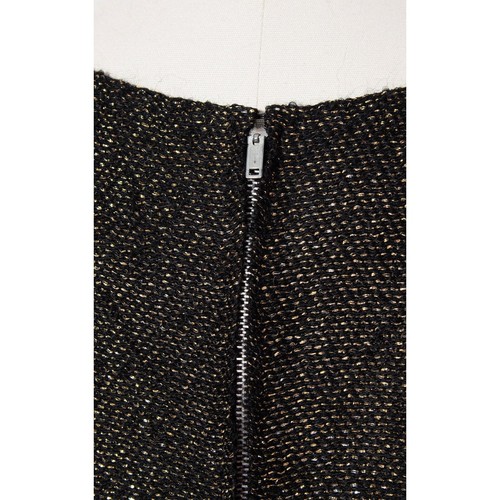 Vintage 1960s Party Dress 60s Metallic Gold Lurex Black Wiggle Holiday Cocktail - Picture 8 of 8