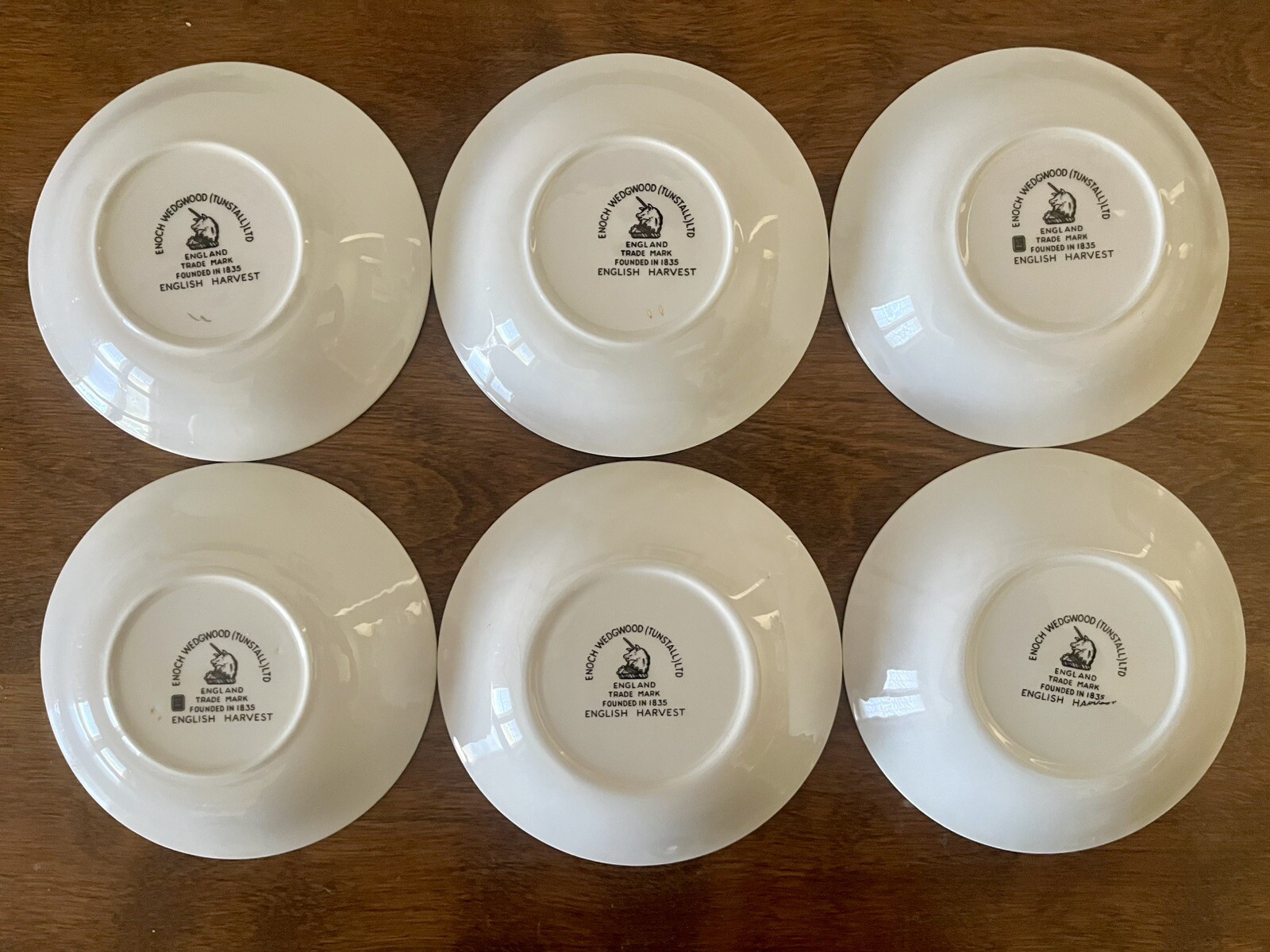 Set of 6 Enoch WEDGWOOD Tunstall Ltd ENGLISH HARVEST Berry Dessert Fruit Bowls