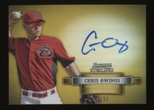 2012 Bowman Sterling Prospect Auto Chris Owings #BSAP-CO Auto Gold Refractor /50