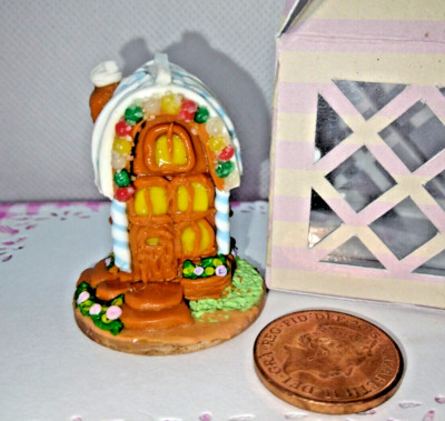 Puppenstube Miniatur Hänsel & Gretel Lebkuchen Hexenhaus Kuchen OOAK 1/12