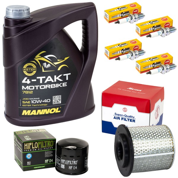 Set Wartung FüR Suzuki GSX-R 750 GR75A 85-87 ÖL 4L Luftfilter ÖLfilter ZüNdkerze-image