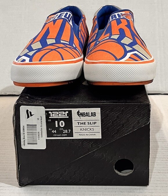 NEW New York Knicks Canvas Slip-On Mens NBA Lab Knicks The Slip NIB Size 10 n59