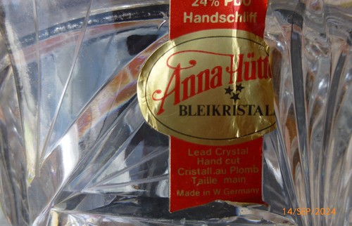PRUNKSTÜCK Vase Bleikristall Diamantenschliff Schleuderstern Anna Hütte 24% PbO - Bild 8 von 9