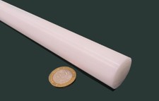 Acetal Delrin POM Round Rod, White 1.0" 1.00" Dia x 60" Length