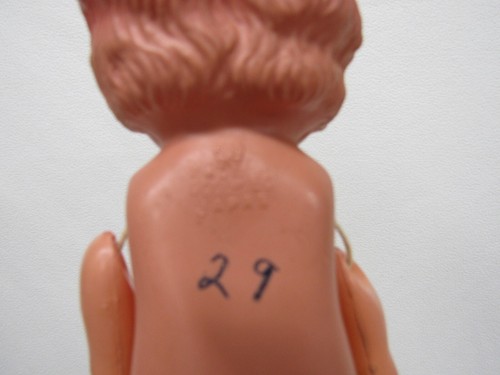 Vintage Frozen Charlotte Flapper Plastic Doll Big Eyes - Picture 3 of 8