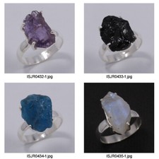 Amethyst Rough Gemstone Handmade 925 Sterling Silver Jewelry Ring Size 4 to 10