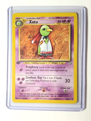 XATU - 1st Edition Neo Genesis Set - 52/111 - Uncommon - Pokemon Card - NM  | eBay
