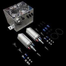 2.5 Litre Race Swirl Pot/Tank + 2 X 044 Type Fuel Pump + 3 x AN6 Fittings