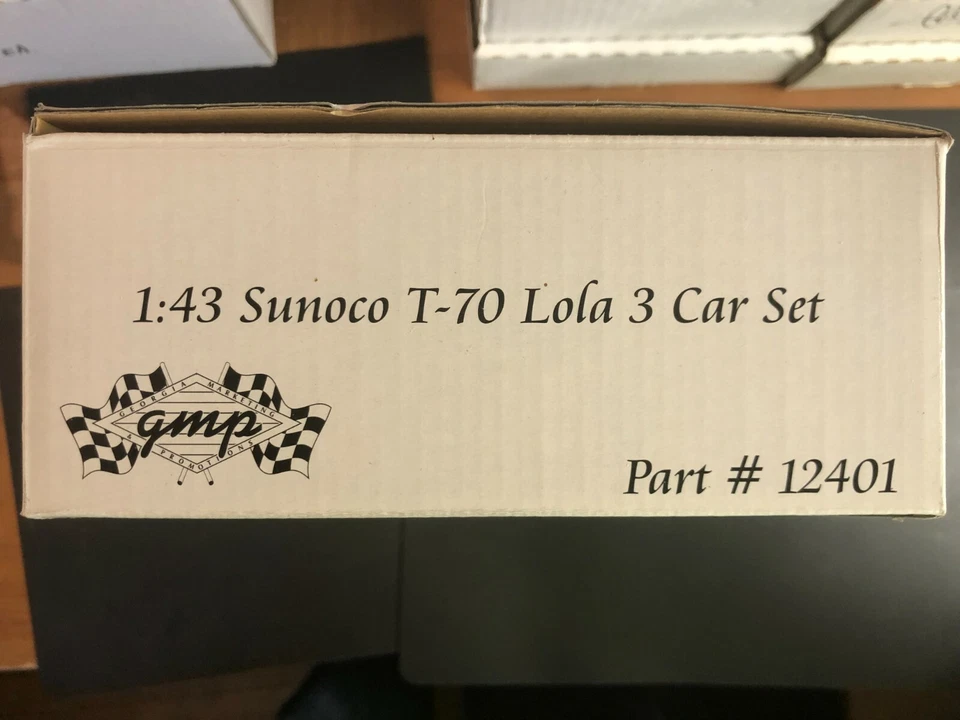  GMP Sunoco T 70 Lola Chevy RACE CAR SET of 3 Penske Racing 1:43 NEW IN BOX - Image 3 of 4