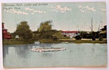 Fairview Park Lake And Bridge View Dayton Ohio Oh C1910s Antique Postcard G7 Fairview Park Lake And Bridge View Dayton Ohio Oh C1910s Antique Postcard G7