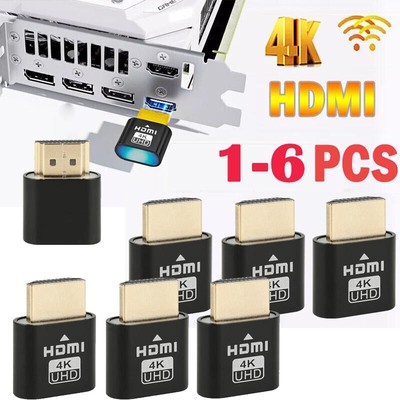 4K HDMI Dummy Plug Virtual Monitor Display Emulator Headless Display Adapter
