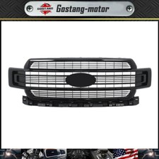 Front Bumper Grille Grill For Ford F-150 F150 2018-2020 Limited Gloss Black