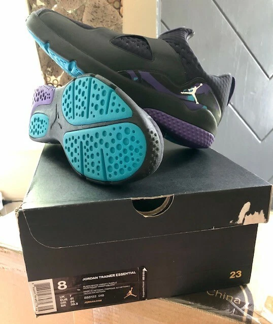 Nuevo en caja Entrenador Air Jordan Essential Para Hombre Negro Universitario Púrpura 888122-018 Talla 8 Foto 4 de 4