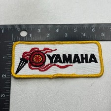 Vintage c 1980s YAMAHA Motorcycle Patch Bike Biker 00at