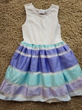 Easter Dress Size 7/8 Purple and Aqua