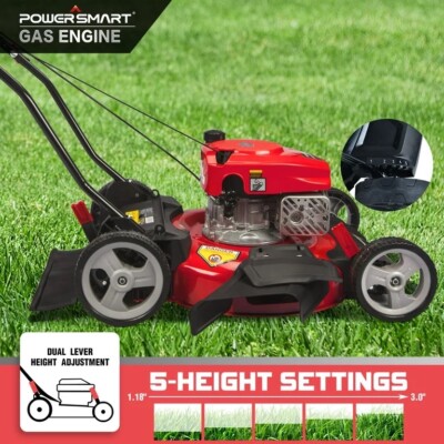 PowerSmart 21” Gas Lawn Mower, Mulching, Red (DB8621CRX) | eBay