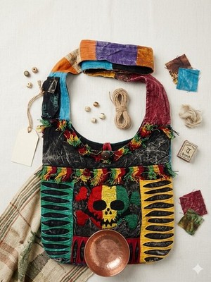 Skeleton patchwork Handmaid Nepal Shoulder Bag