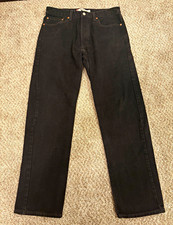 VTG Levi  s Men  s Black Denim Jeans Regular Fit Straight Leg Made in USA