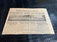 JULY 4 1930 newspaper section JAMESWAY SALESMAN - FORT ATKINSON WISCONSIN
