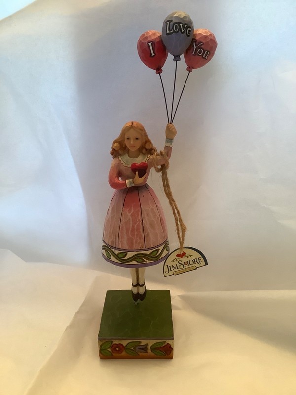 Jim Shore Heartwood Creek 2006 Figurine 4007237 "I LOVE YOU"  GIRL WITH BALLOON