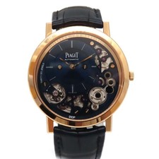 Piaget Altiplano G0A48125 41mm K18 Pink Gold Blue Dial Automatic Box #KN015