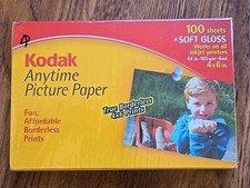 Kodak Anytime Picture Paper Soft Gloss 4x6 - 100 Sheets - Factory Sealed