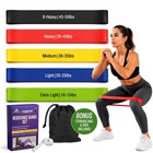5 Resistance Bands Exercise Sports Loop Fitness Home Gym Yoga Workout Latex Set